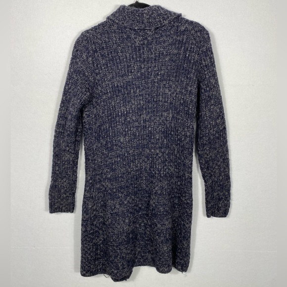 Kenar Dark Blue Shawl Collar Wool/Alpaca Knit Duster Cardigan size large - Picture 9 of 13